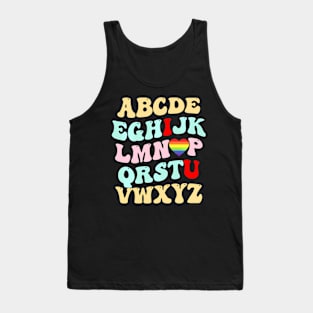 Alphabet ABC LGBT Heart Tank Top